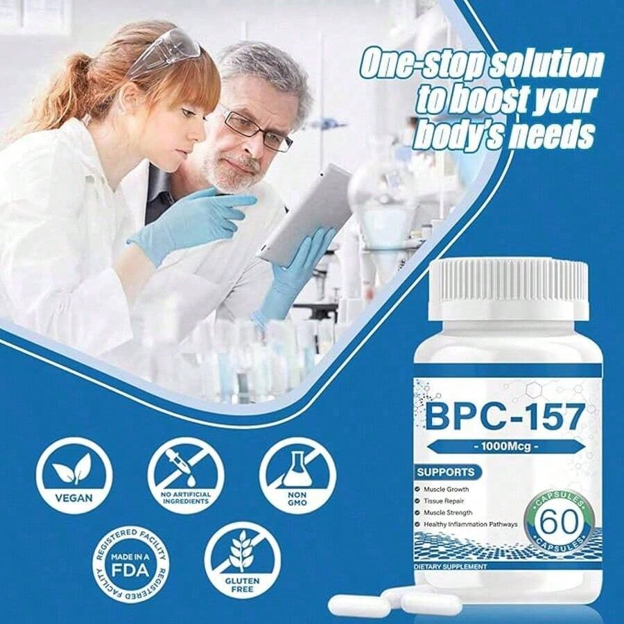 BPC-157 Supplement 1000mcg for Tissue Repair & Joint Health -60 Capsules