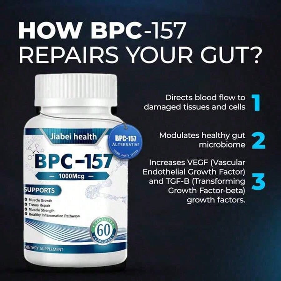 BPC-157 Supplement 1000mcg for Tissue Repair & Joint Health -60 Capsules