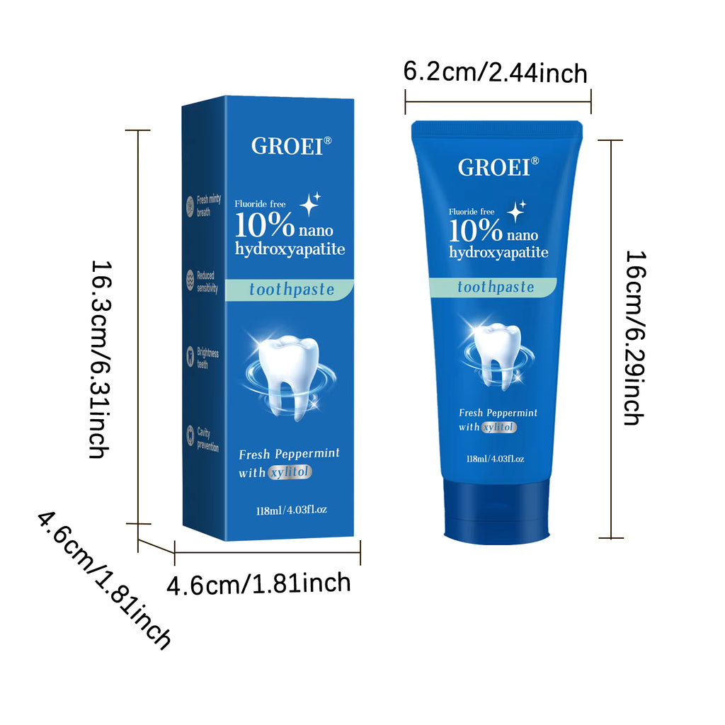 Nano Hydroxyapatite 10% Toothpaste - Fluoride Free, Xylitol Toothpaste