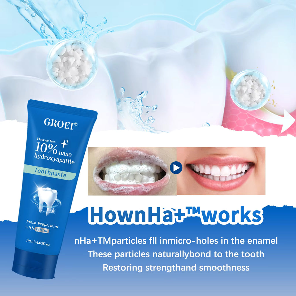 Nano Hydroxyapatite 10% Toothpaste - Fluoride Free, Xylitol Toothpaste