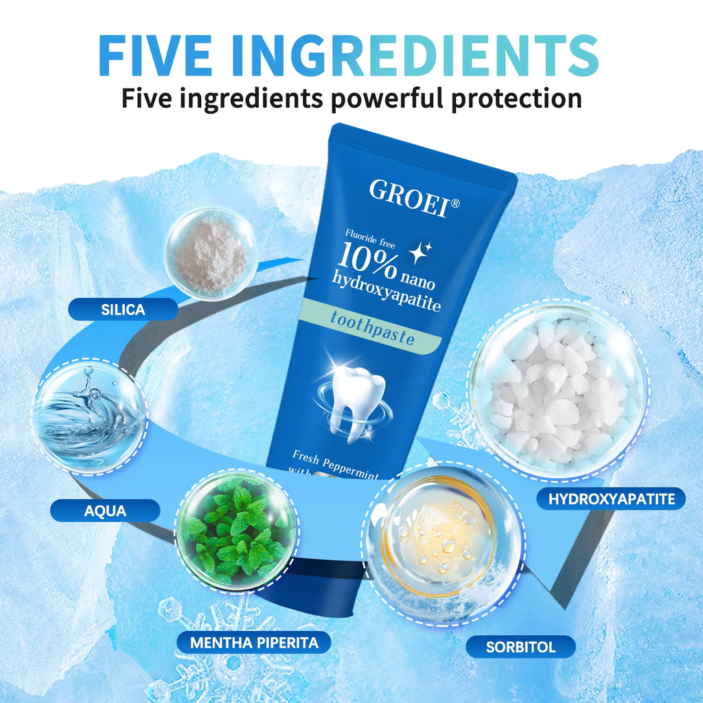 Nano Hydroxyapatite 10% Toothpaste - Fluoride Free, Xylitol Toothpaste